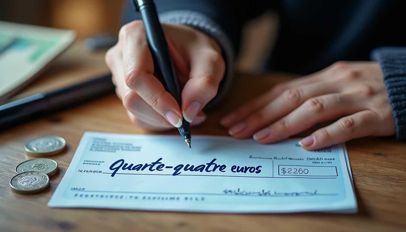 Comment écrire correctement le montant de quarante quatre euros